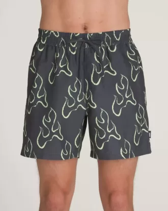 Boardshort élastique solide de 17 pouces