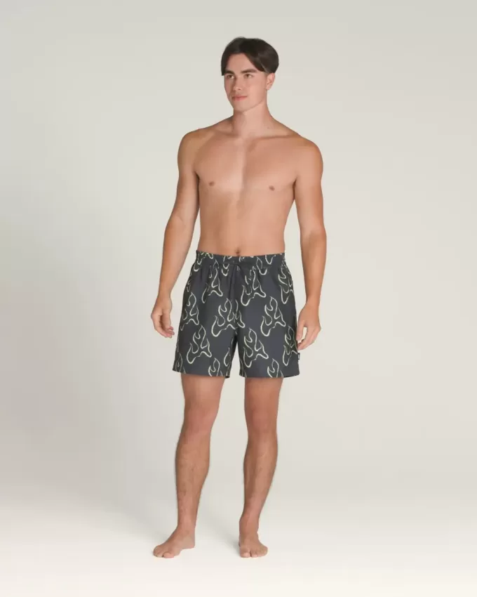 Boardshort élastique solide de 17 pouces