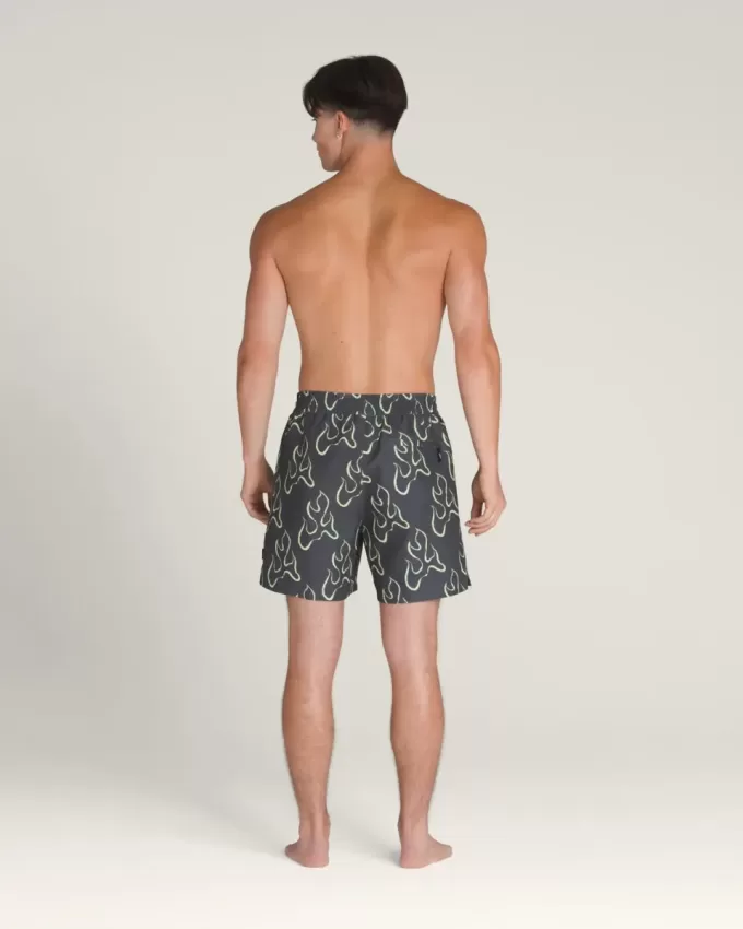Boardshort élastique solide de 17 pouces