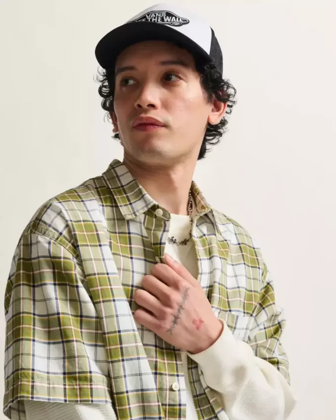 Casquette de camionneur à visière incurvée avec patch classique