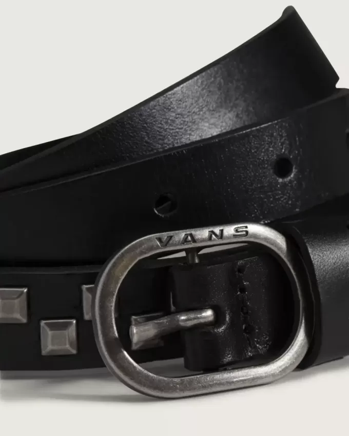 Ceinture en cuir à carreaux