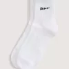 Chaussettes mi-mollet à inscription classique