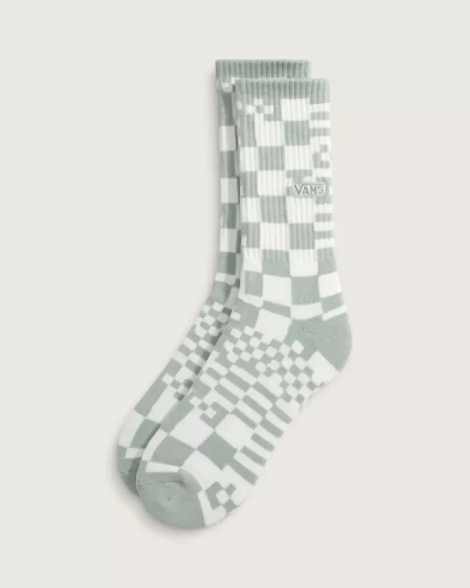 Chaussettes mi-mollet à motif damier