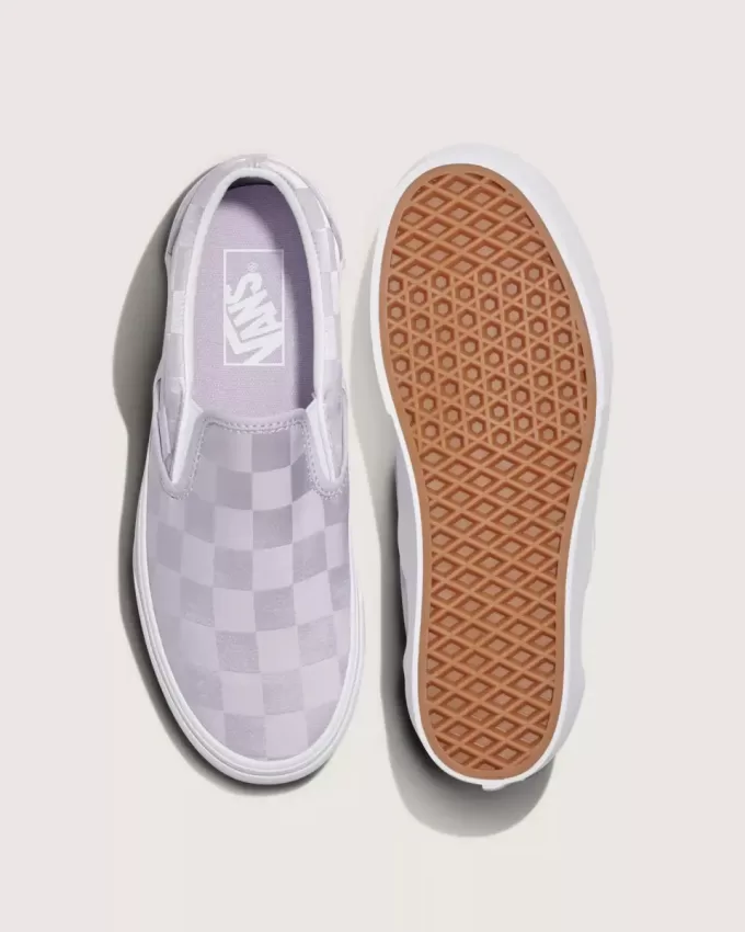 Chaussure classique à enfiler Stackform à motif damier