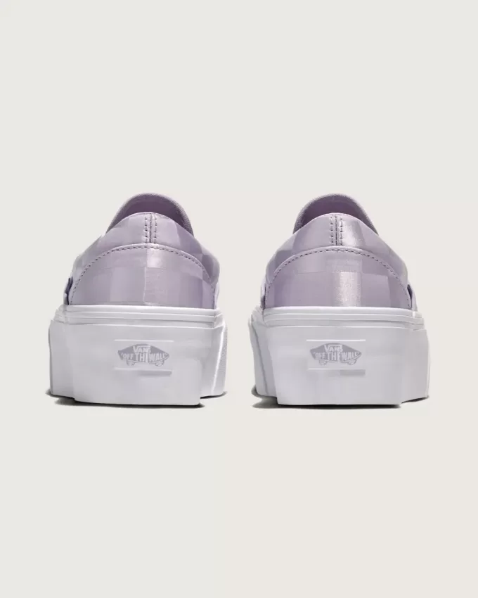 Chaussure classique à enfiler Stackform à motif damier