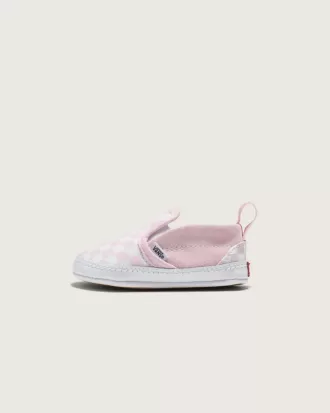 Chaussure à enfiler pour bébé en forme de damier