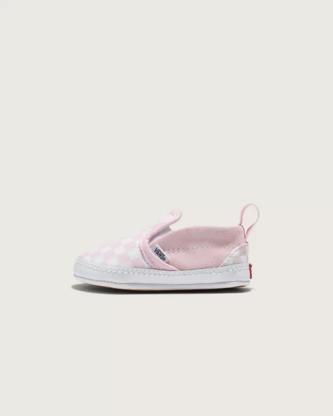 Chaussure à enfiler pour bébé en forme de damier