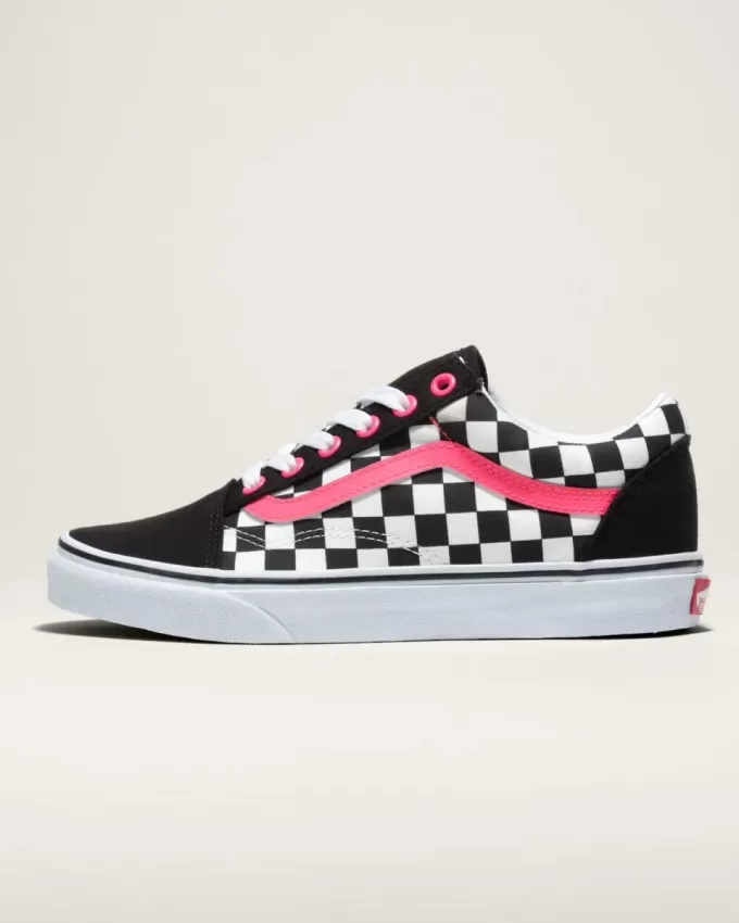 Chaussure large à damier Old Skool Customs
