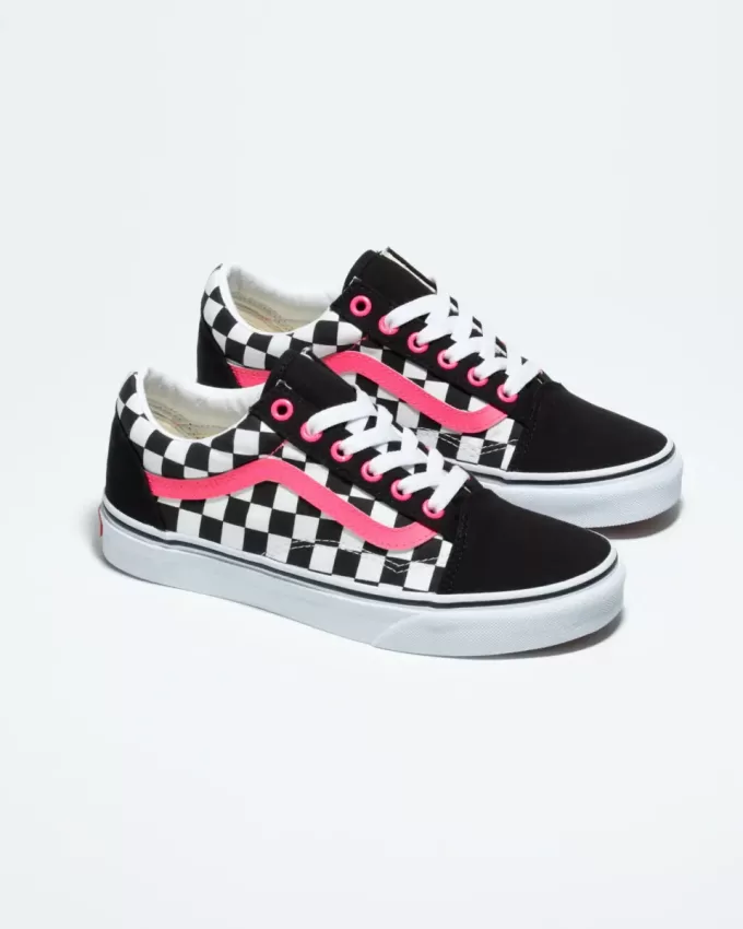 Chaussure large à damier Old Skool Customs