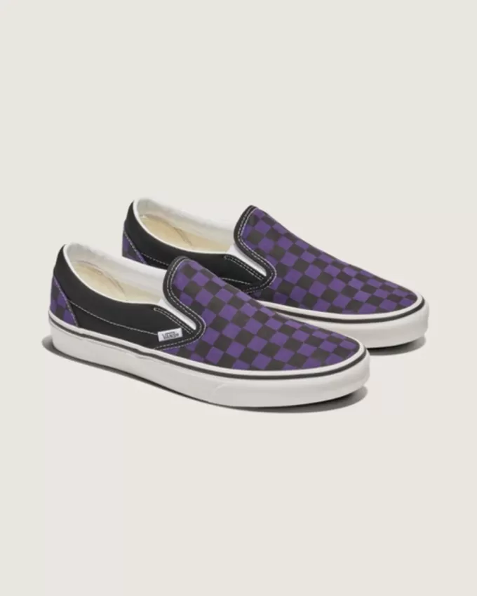 Chaussures classiques à enfiler en damier