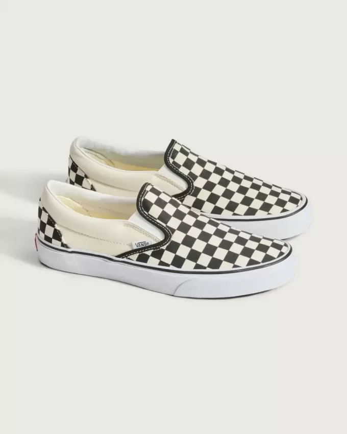 Chaussures classiques à enfiler en damier