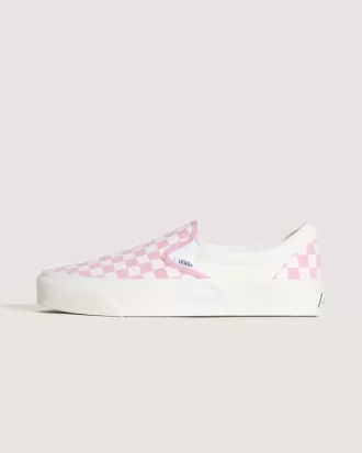 Chaussures classiques à enfiler en damier de qualité supérieure