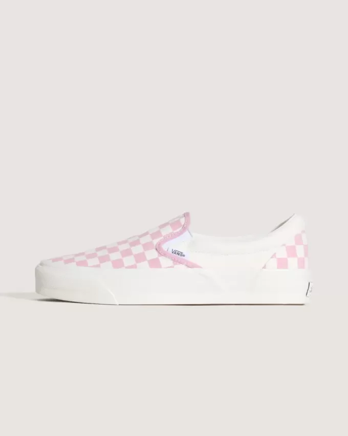 Chaussures classiques à enfiler en damier de qualité supérieure