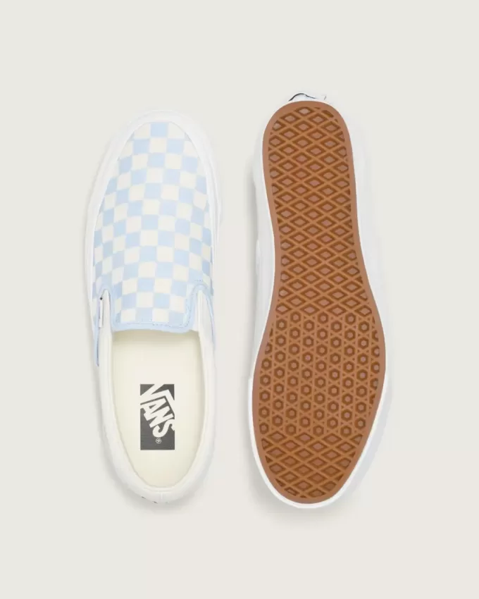 Chaussures classiques à enfiler en damier de qualité supérieure