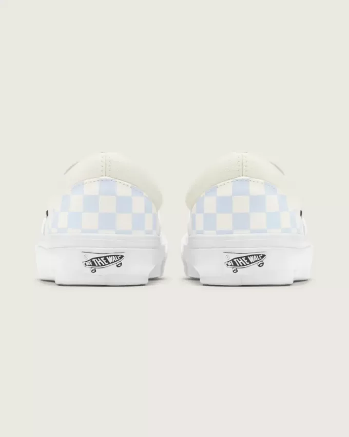 Chaussures classiques à enfiler en damier de qualité supérieure