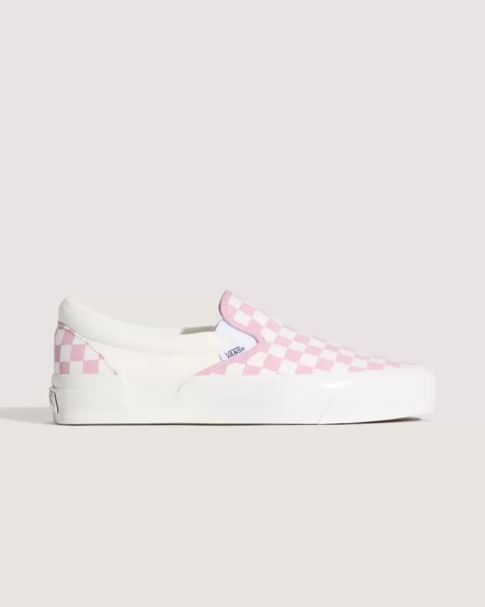 Chaussures classiques à enfiler en damier de qualité supérieure