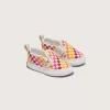 Chaussures classiques à enfiler en V pour tout-petits, motif damier