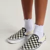 Chaussures classiques à enfiler à motif damier pour grands enfants