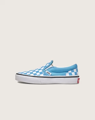 Chaussures classiques à enfiler à motif damier pour petits enfants