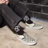 Chaussures classiques à enfiler à motif damier pour petits enfants