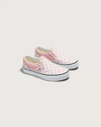 Chaussures classiques à enfiler à motif damier pour petits enfants