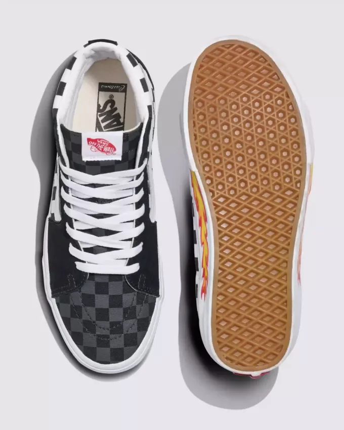 Chaussures Customs Sk8-Hi Checkerboard
