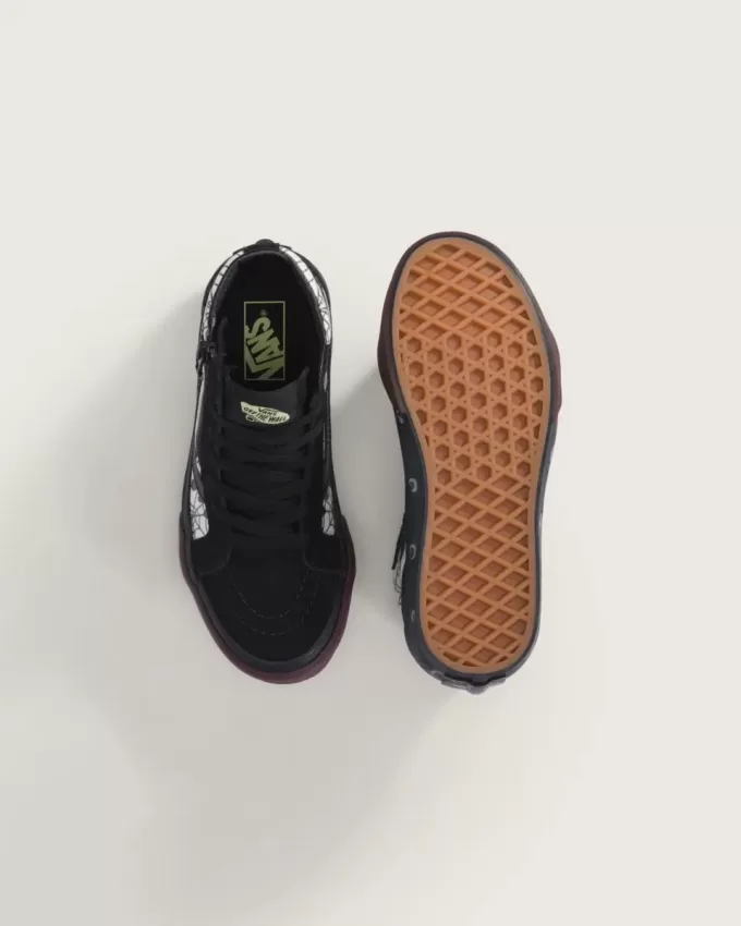 Chaussures d&rsquo;Halloween Sk8-Hi à fermeture éclair latérale pour petits enfants