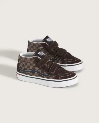 Chaussures à damier Sk8-Mid V pour petits enfants