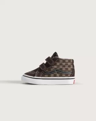 Chaussures à damier Sk8-Mid V pour tout-petits