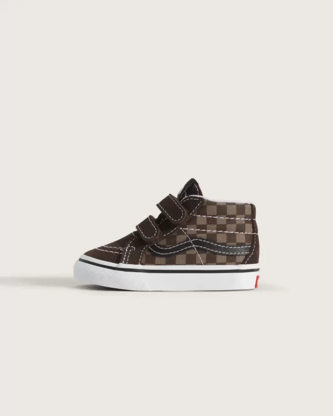 Chaussures à damier Sk8-Mid V pour tout-petits