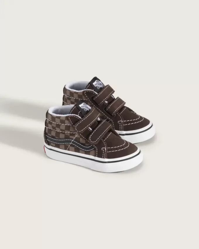 Chaussures à damier Sk8-Mid V pour tout-petits