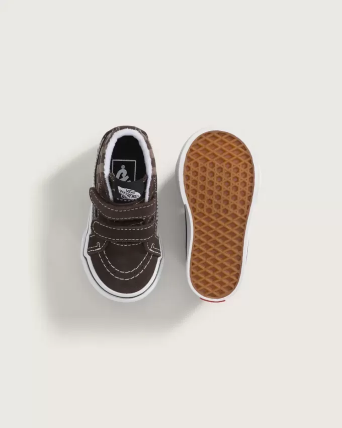 Chaussures à damier Sk8-Mid V pour tout-petits