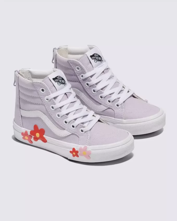 Chaussures à fleurs Sk8-Hi-Zip pour petits enfants
