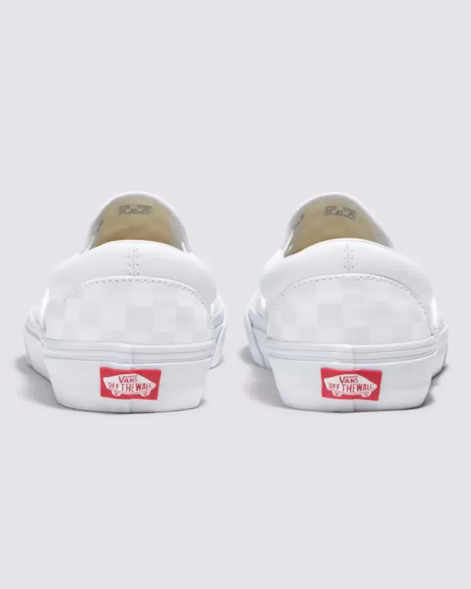 Chaussures larges à enfiler classiques à motif damier Customs