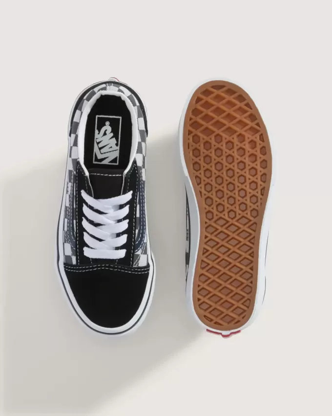 Chaussures Old Skool à motif damier pour petits enfants