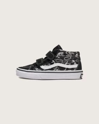 Chaussures Sk8-Mid Reissue V Skeleton pour petits enfants