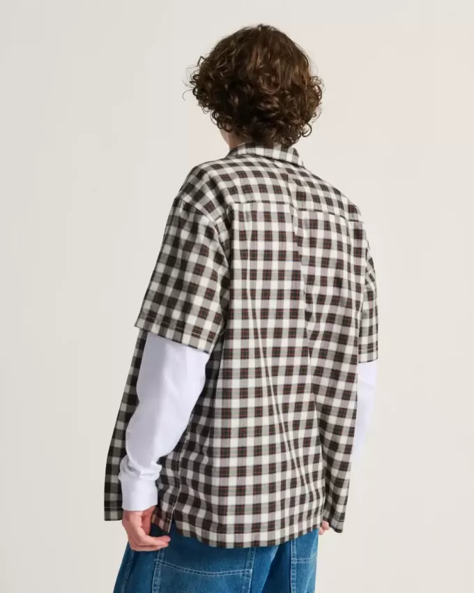 Chemise boutonnée à carreaux Monte
