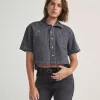 Chemise boutonnée en jean Natalie
