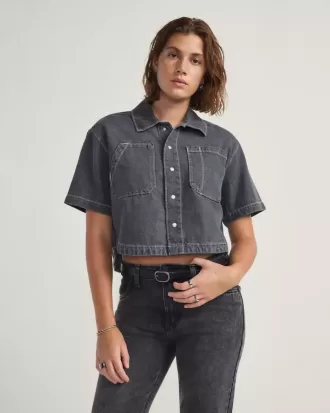 Chemise boutonnée en jean Natalie