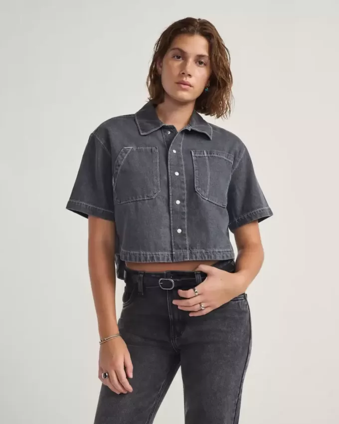 Chemise boutonnée en jean Natalie