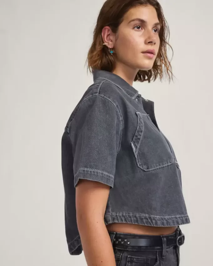 Chemise boutonnée en jean Natalie