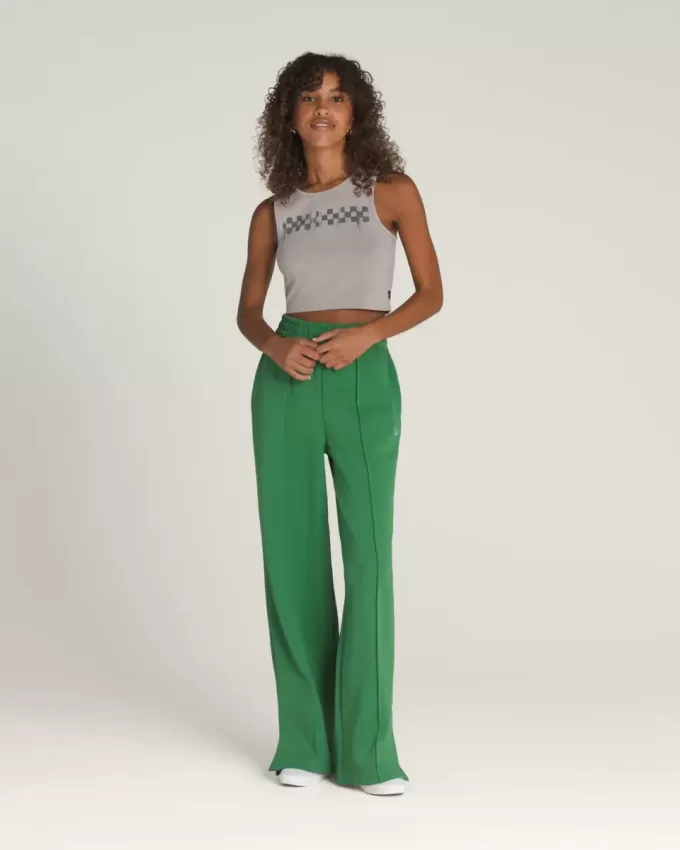 Débardeur court ajusté à damier