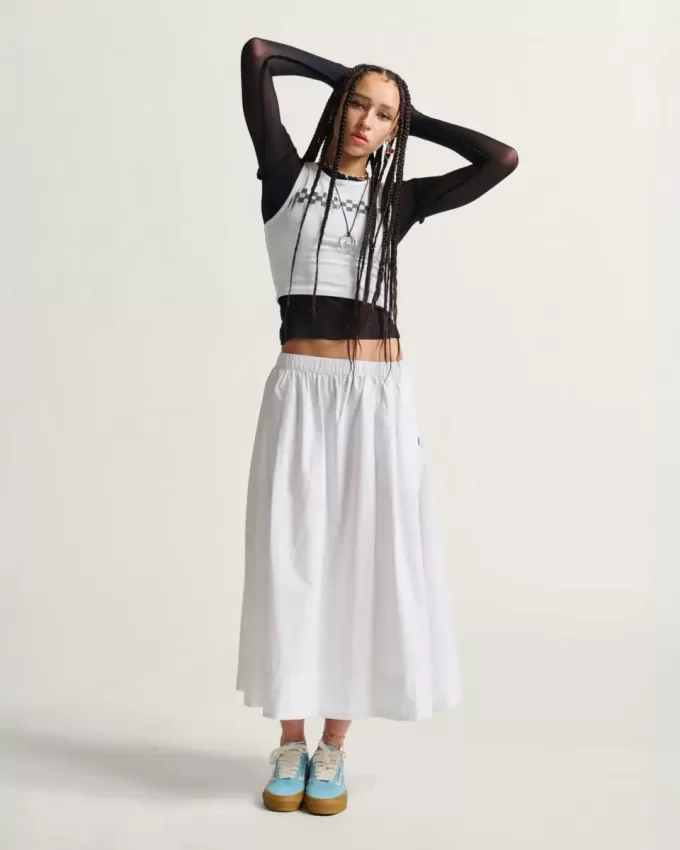 Débardeur court ajusté à damier