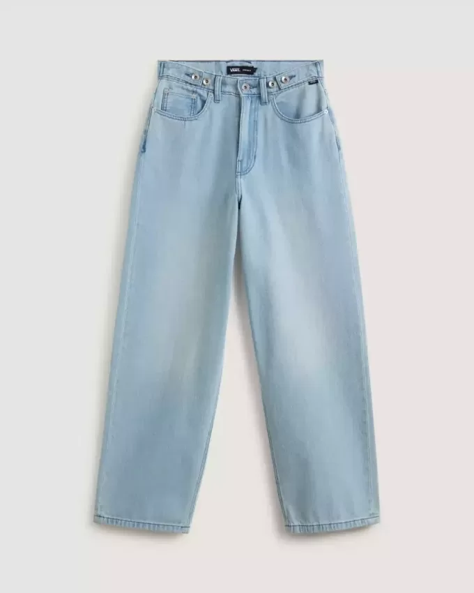 Pantalon en jean baggy Check-5