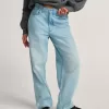 Pantalon en jean baggy Check-5