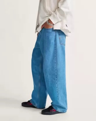 Pantalon en jean baggy Check-5