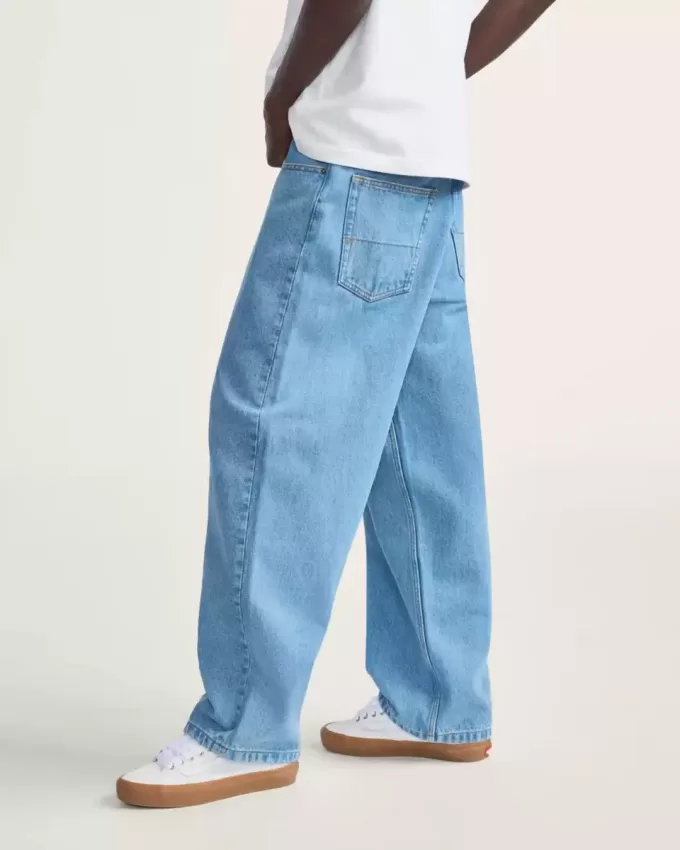 Pantalon en jean baggy Check-5