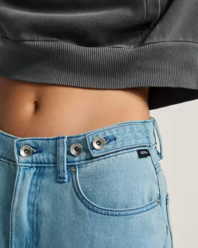 Pantalon en jean baggy Check-5