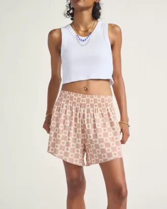 Short à carreaux ensoleillés