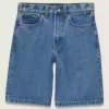 Short en jean baggy Check-5 pour enfants